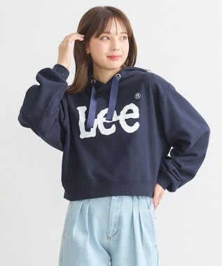 earth music&ecology Ｌｅｅ×ｅ．ｍ．ａ．ｅショート丈パーカー Navy