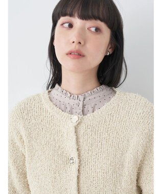 earth music&ecology カールヤーンカーディガン Ivory