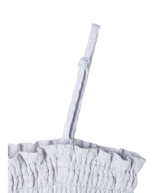 earth music&ecology ＳＥＴ２点シアークロップドシャツ×シャーリングタンク Blue