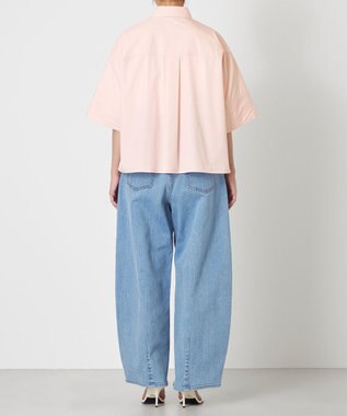 NAVE 【ReNAVE・セットアップ可/洗える/接触冷感/UVケア】コットンポリブロード クロップドシャツ ピンク系