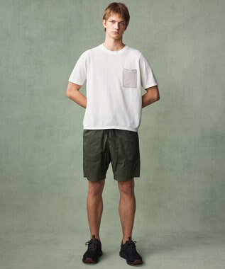 JOSEPH ABBOUD MOUNTAIN 【エコ素材・軽量・通気性・速乾性】ペーパーヤーンニット Ｔシャツ ホワイト系