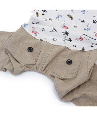 PET PARADISE J.PRESS リップル パンツつなぎ 小型犬 ホワイト