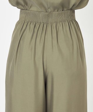 NAVE 【ReNAVE・セットアップ可/洗える/UVケア/接触冷感】フィブリルシャンブレー ワイドパンツ カーキ系