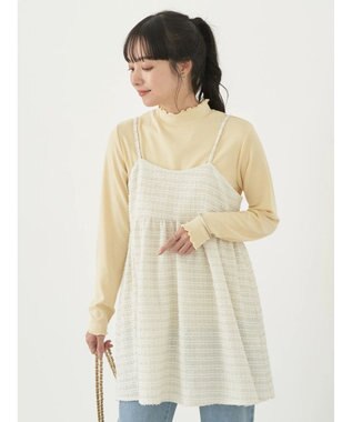 earth music&ecology ツイードキャミチュニック Ivory