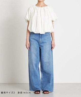 NAVE 【Nave 　洗える・接触冷感】クロップドジャージーブラウス アイボリー系