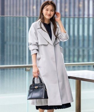 ANY SIS 【洗える】Nobleライトトレンチ コート ライトグレー