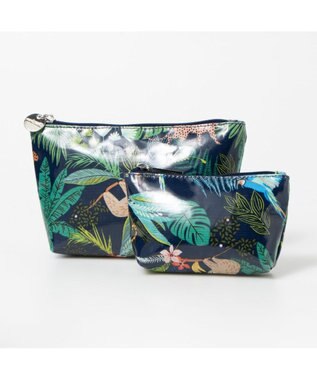 UNBILLION カシュカシュ cachecache / PVC加工プリントポーチセット ネイビー