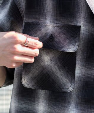 WEGO 【ユニセックス着用ITEM/SMLサイズ展開】オンブレチェックシャツ（SS） 柄1