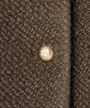 自由区 【カトリエムブーケ】manteau en relief コクーンシルエットツイードコート カーキ