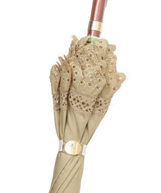 MOONBAT POLO RALPH LAUREN 晴雨兼用 長傘 エンブフリル 日傘 遮光 遮熱 UV ブラウン