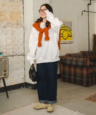 WEGO 【ユニセックス着用/MLXLサイズ展開/新色追加/裏起毛】スウェットプルオーバー ホワイト