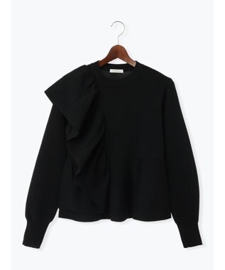 Te chichi アシンメトリーフリルニット《2025winter catalog item》 ブラック