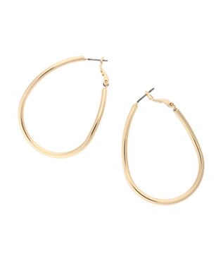 AMERICAN HOLIC 変形メタルフープピアス Silver