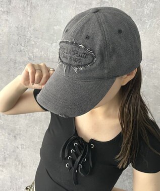 WEGO サークルフリンジロゴデニムキャップ ブラックその他