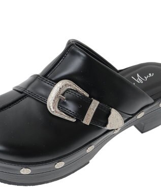 Green Parks ・ｒｉｃｈ　ｂｌｕｅ　ウェスタンクロッグ Black