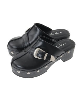 Green Parks ・ｒｉｃｈ　ｂｌｕｅ　ウェスタンクロッグ Black