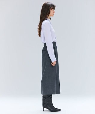 BEIGE， 【洗える】STOW / フリルタイブラウス Lilac