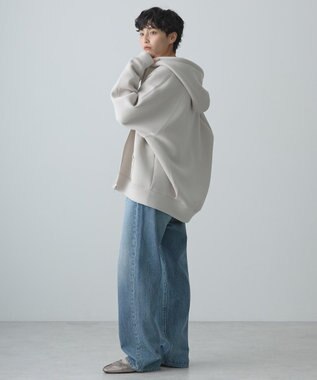 AMERICAN HOLIC ダンボールポンチＺＩＰパーカー Gray Beige