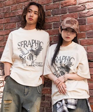 WEGO 【ユニセックス着用ITEM/MLサイズ展開】ブリーチヴィンテージグラフィックT（SS） オフホワイト