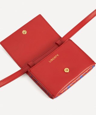 LIBERTY. アイフィス カードケース オン ストラップ レッド