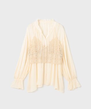 GRACE CONTINENTAL レースキャミ付カフタンブラウス キナリ