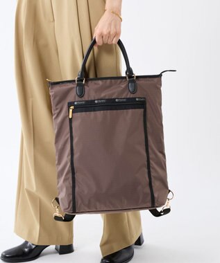 LeSportsac EVERYDAY TH CITY BKPK/アップタウンダークチョコ/ブラック アップタウンダークチョコ/ブラック