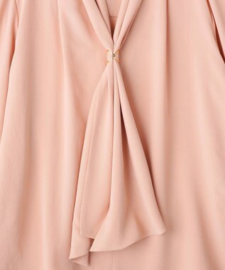 YECCA VECCA スカーフリング付きボウタイブラウス Pink