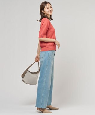 J.PRESS LADIES L  Vis/Peスパーク クルーネック プルオーバー ブラッドオレンジ系