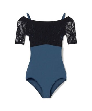 Chacott ハーフスリーブレオタード インディゴブルー