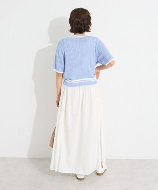 CRAFT STANDARD BOUTIQUE 別注/BHPC 刺繍ケーブル編みニット Sax