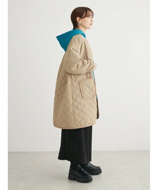 Green Parks キルティングミドル丈コート Beige