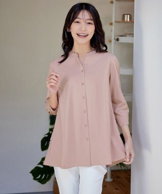 Tiaclasse バックタックフレアチュニック ピンク