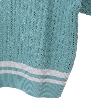 CRAFT STANDARD BOUTIQUE 別注/BHPC 刺繍ケーブル編みニット Green