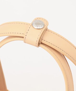 Y'SACCS 【リサイクルレザー】メッシュかごバッグ　large ナチュラル×オレンジ