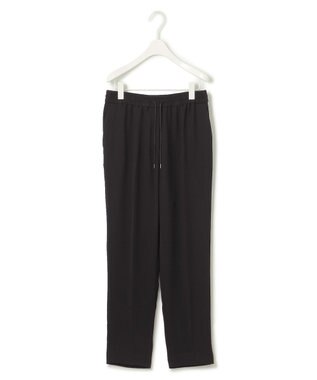 ICB 【洗える】ライトダブルクロス ドロストパンツ ブラック系