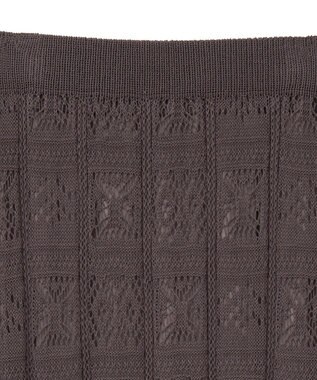 Green Parks 透かし柄ニットレースＩラインスカート Brown