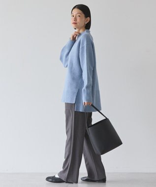 AMERICAN HOLIC サイドスリットニットプルオーバー Sax