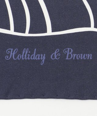 JOSEPH ABBOUD 【イタリア製】ジオメトリックパターンチーフ ネイビー系6