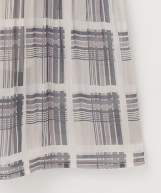 Feroux 【洗える】プリーツ ワンピース ネイビー系（チェック柄）