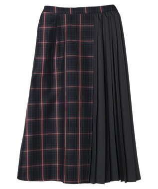 Green Parks アシメサイドプリーツスカート Black