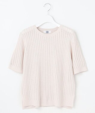 J.PRESS LADIES L 【洗える・抗菌防臭】VISCOSE STRETCH サマー ニット アイボリー系