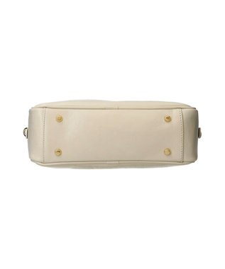 INTER-CHAUSSURES 【CHRISTIAN VILLA】レザーハンドルハンドバッグ アイボリー