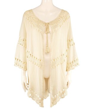 San-ai Resort（三愛水着楽園） クロシェ羽織　F　　【San-ai Resort（サンアイリゾート）】 ベージュ