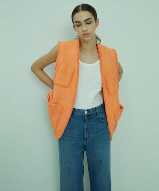 BEIGE， DAHLIA / ツイードジレ Apricot