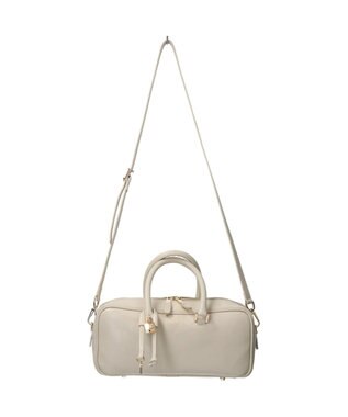 INTER-CHAUSSURES 【CHRISTIAN VILLA】レザーハンドルハンドバッグ アイボリー