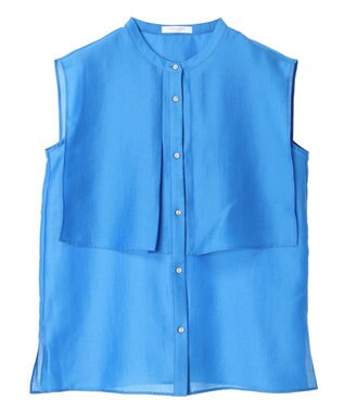 Green Parks レイヤードノースリーブブラウス Blue