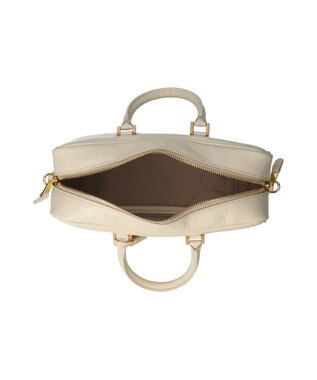 INTER-CHAUSSURES 【CHRISTIAN VILLA】レザーハンドルハンドバッグ アイボリー