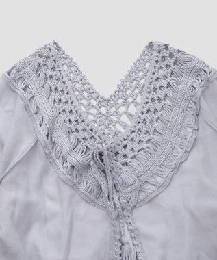 San-ai Resort（三愛水着楽園） クロシェ羽織　F　　【San-ai Resort（サンアイリゾート）】 ブルー