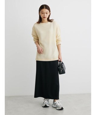 Green Parks らくスレＩラインスカート Black