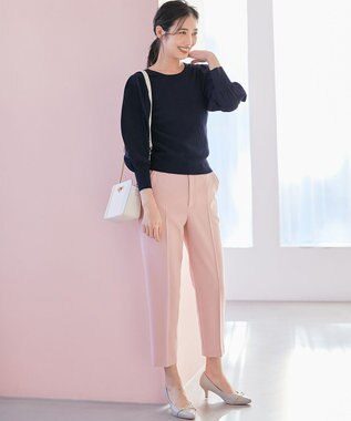 ANY SIS 【洗える】褒めらレディ テーパード パンツ ピンク